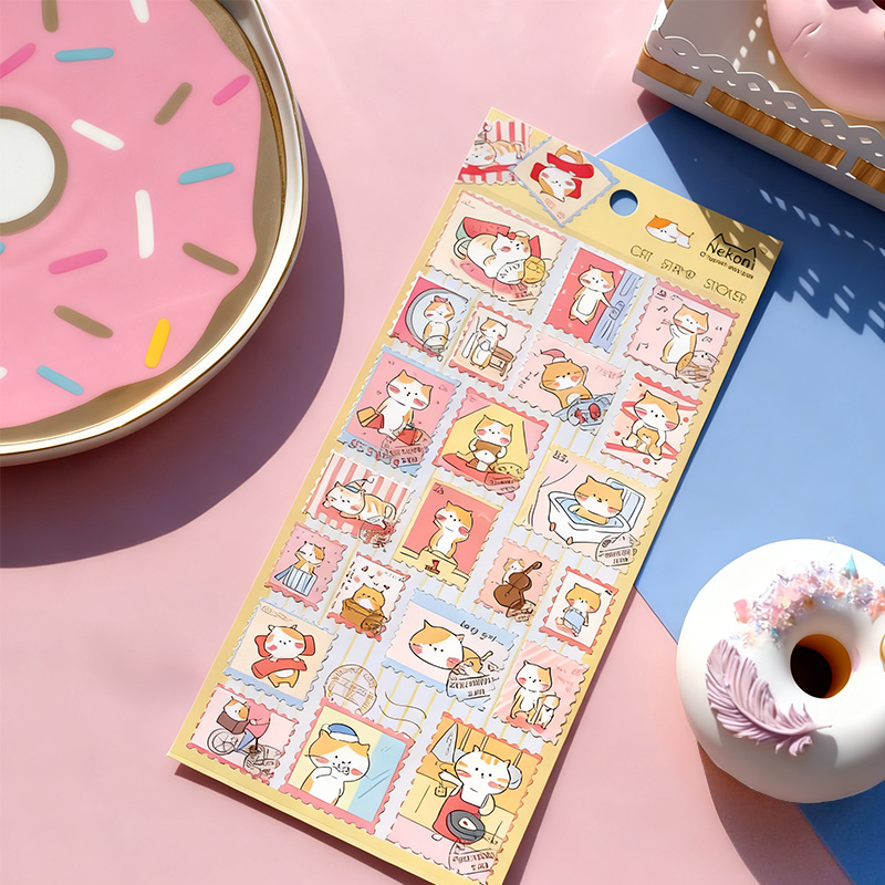 NEKONI Original Design Animals Stamp Sticker