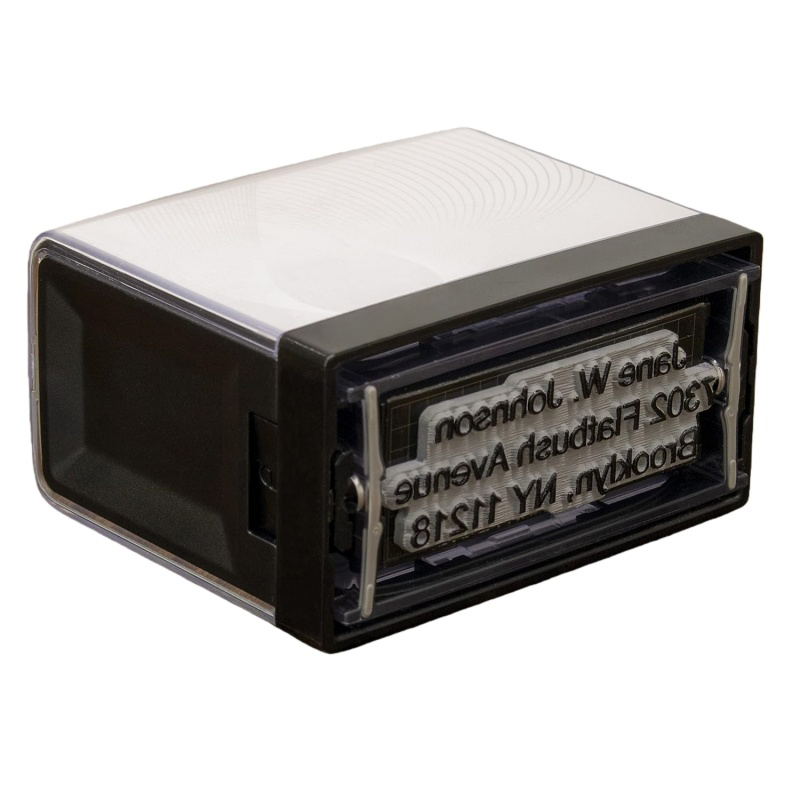 Large Size Self Inking Custom Text Stamp - Choose from Many Fonts & 15 Ink Colors