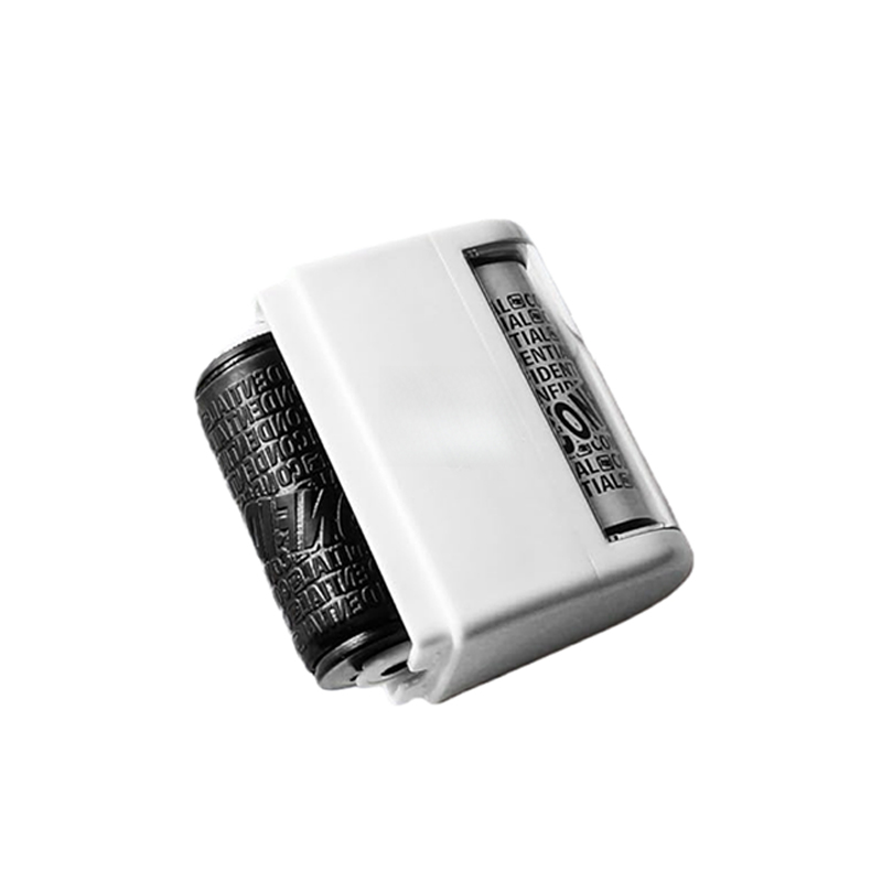 Identity Theft Protection Roller Stamp for Hiding Sensitive Information, Wide Confidential Stamp with 3 Irhk Refill, Security Stamp Roller for Identity Theft Preventionn,Classy Whit